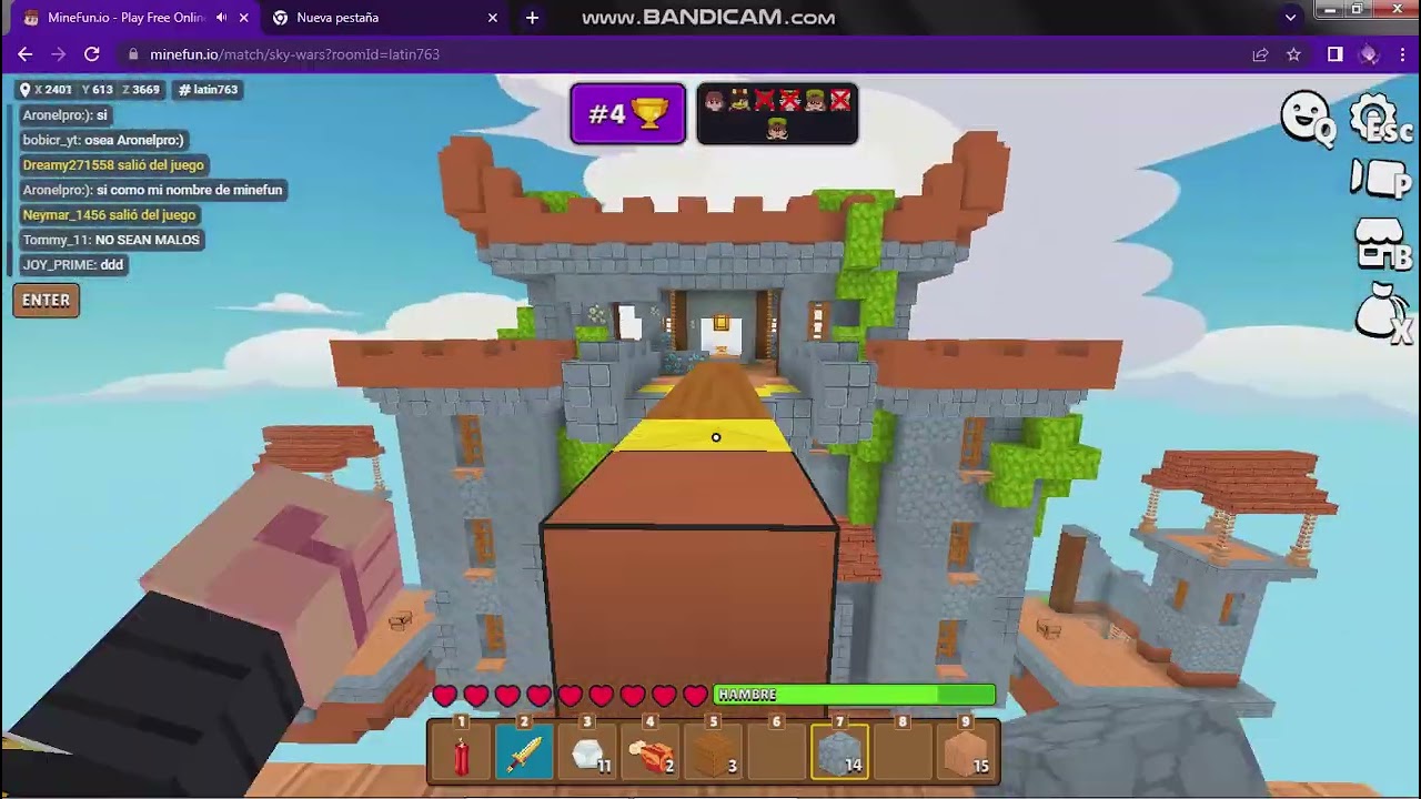 Jugando Sky wars Con gente cool :D *otra vez xDD