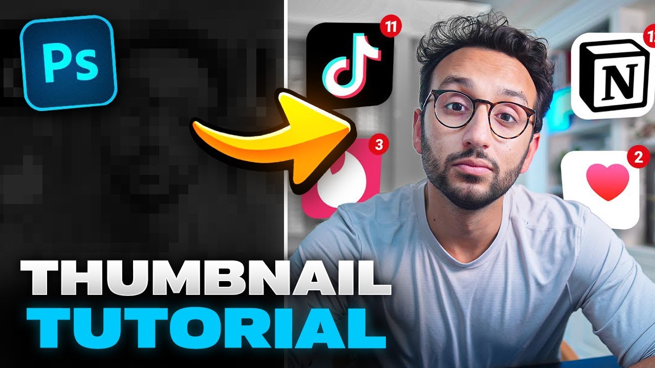 How To Make Thumbnail Like Ali Abdaal in Photoshop!