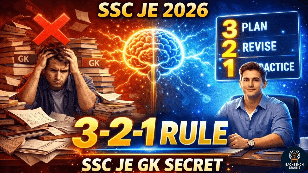 The 3-2-1 Method for SSC JE GK | Full Strategy for 160+ Score | SSC JE 2026