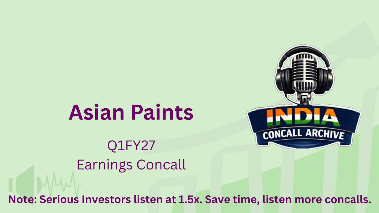 Asian Paints | Q1FY27 Earnings Concall
