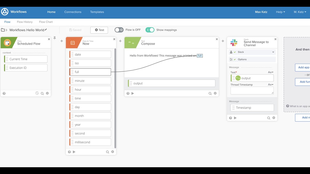 Hello Workflows, or Your First Okta Workflows Flow