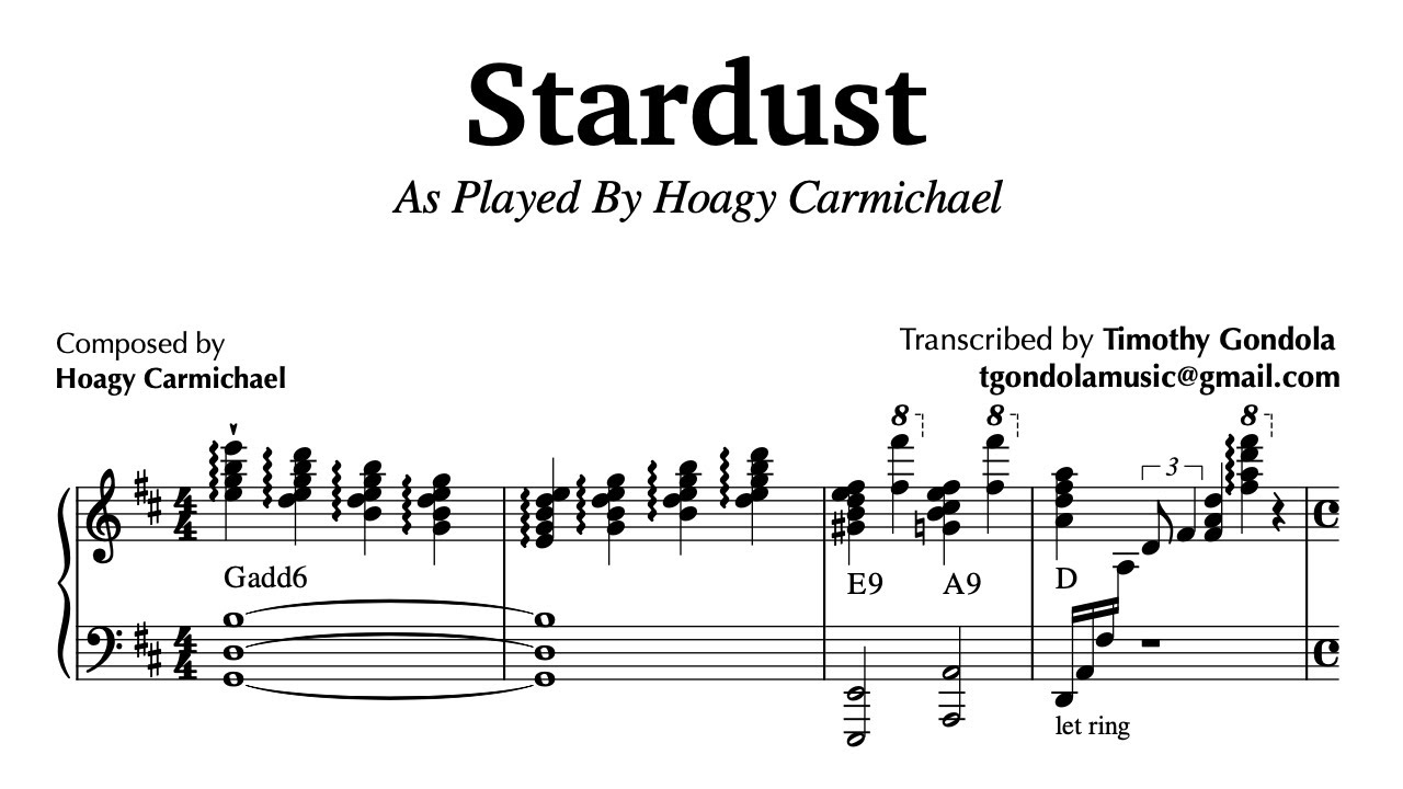 Stardust as played by Hoagy Carmichael himself