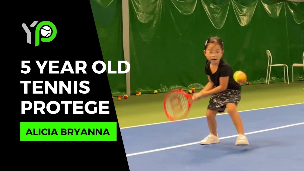 A Little 5 Year Old Protege | Alicia Bryanna begins to play tennis | Hitting Forehand and Backhand