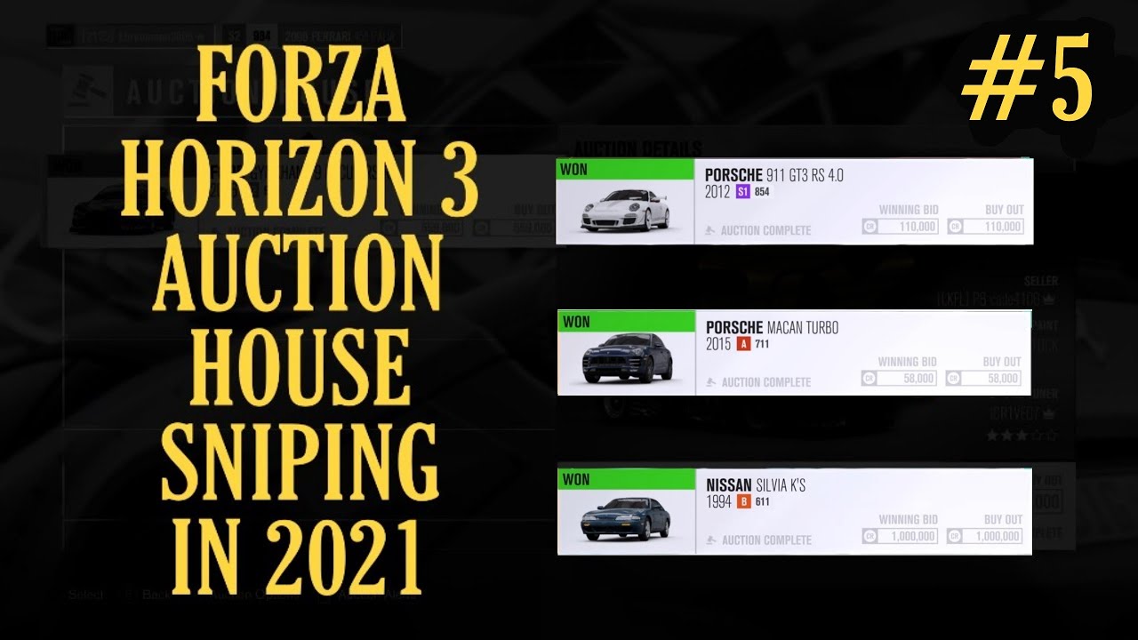 Sniping rare cars in the auctionhouse #5 | FORZA HORIZON 3 | 2021