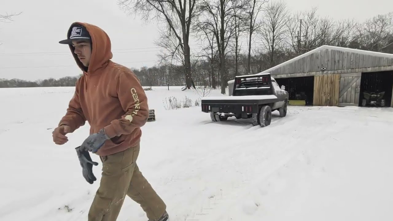 Checking The Chickens On A Snowy Day & vloggin' at Twin Oaks January 25 2026 part 1