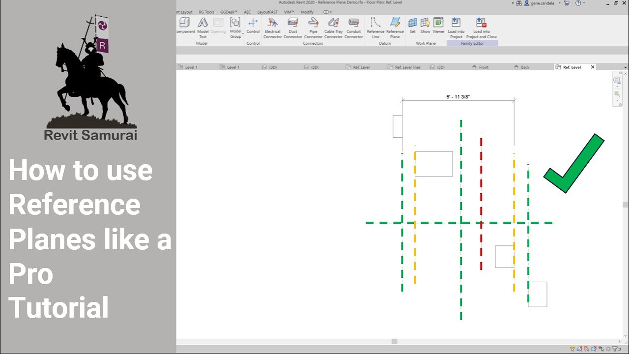 Revit Tip - How to use Reference Planes like a Pro! - UPDATED at 2:51