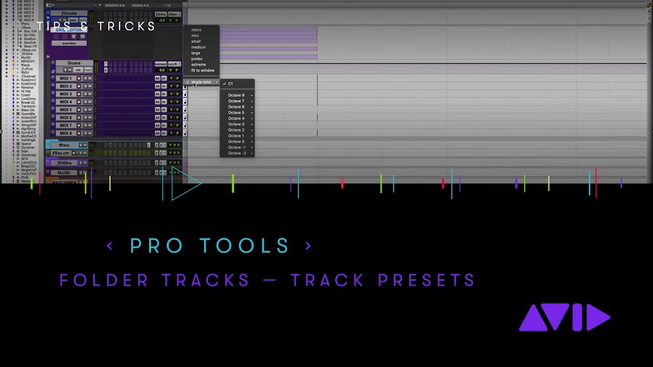 Pro Tools &mdash; Create session building blocks with Folder Tracks and Track Presets