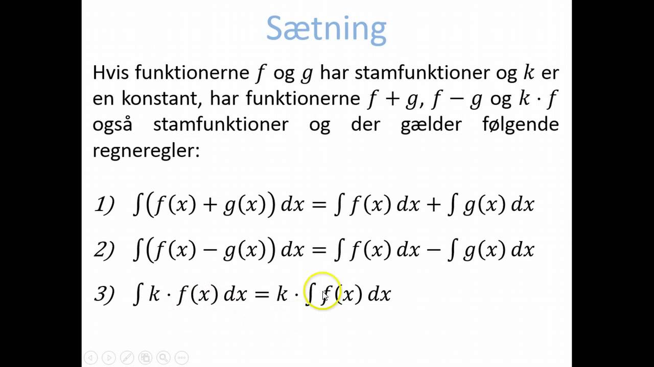 Integralregning - Bevis: Regneregler for ubestemte integraler