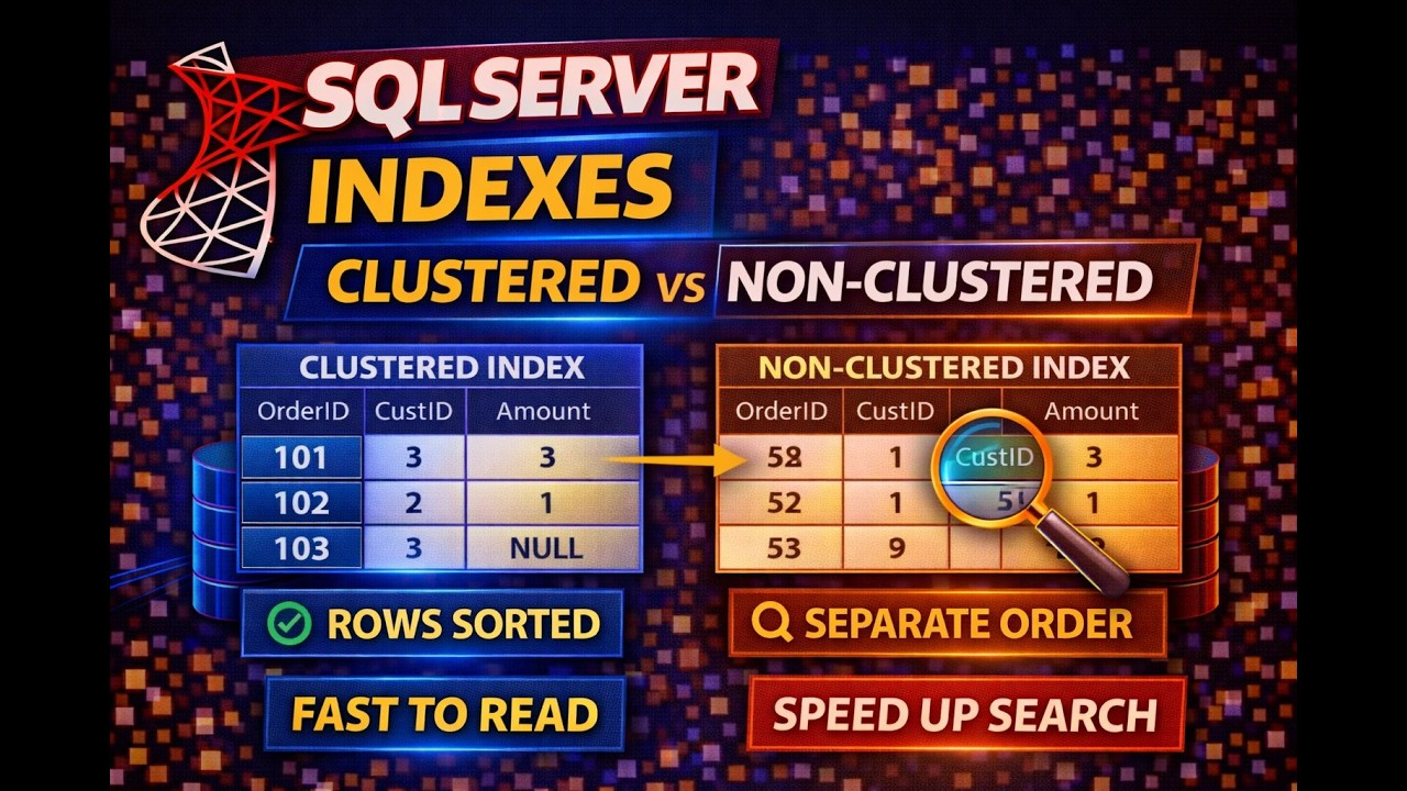 Day 30: Microsoft SQL Server Complete Course| Indexes | Clustered | Non Clustered #sqlserver #coding