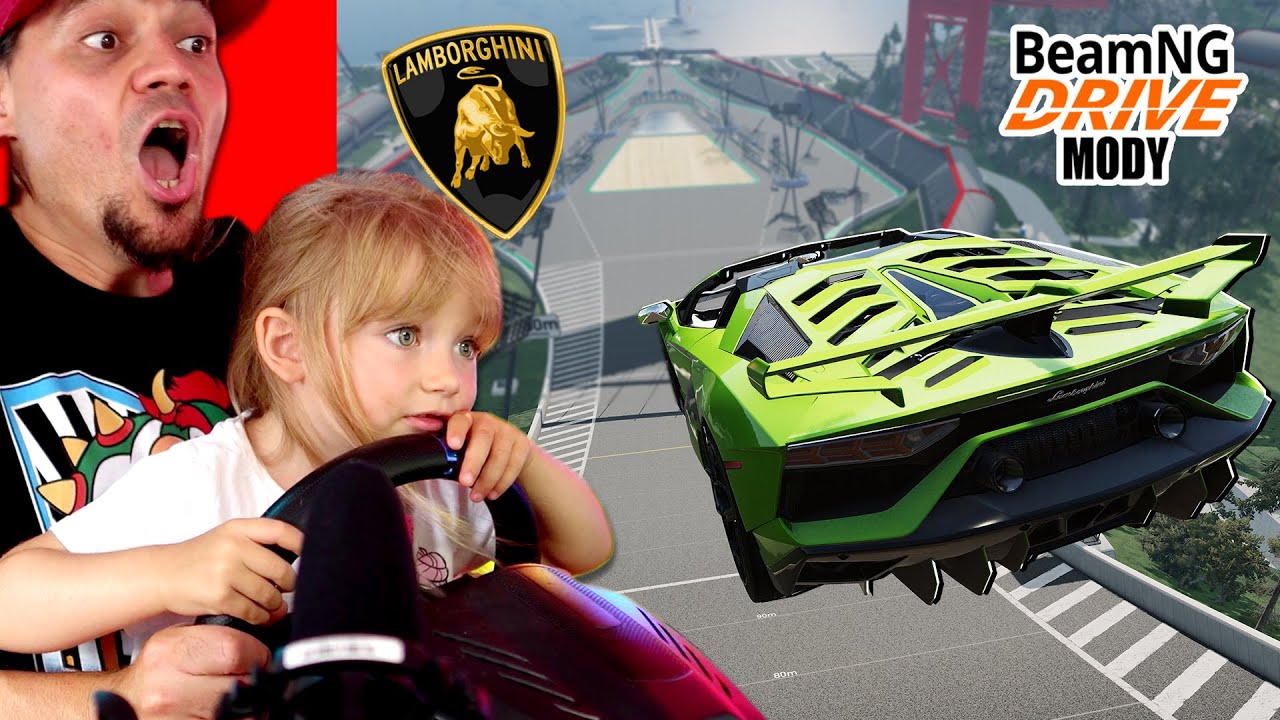 🏎️ LAMBORGHINI ZA 3.000.000$ vs XXXXXL SKOCZNIA MAŁYSZA (nowa mapa) | Beam.NG Mody