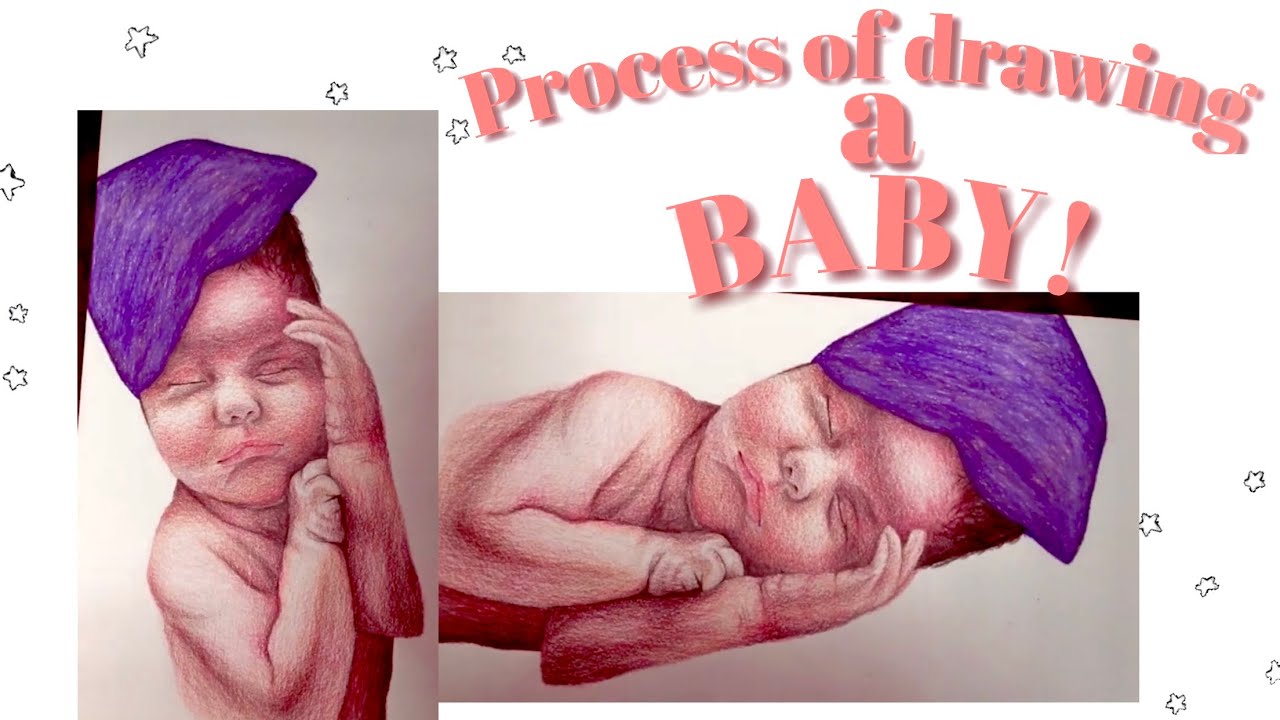 How To Draw A Realistic Baby *Process Photos* | Colored Pencil Drawing
