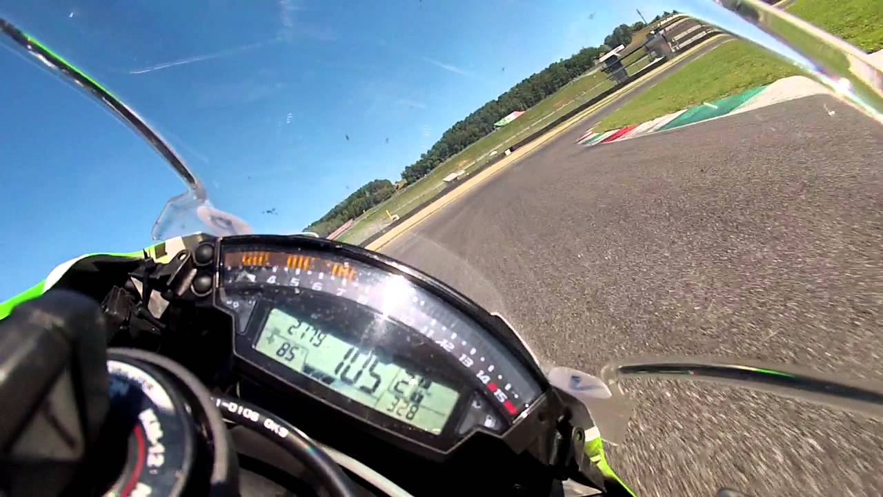 New Ninja ZX-10R Top speed, handling, fun test @ mugello