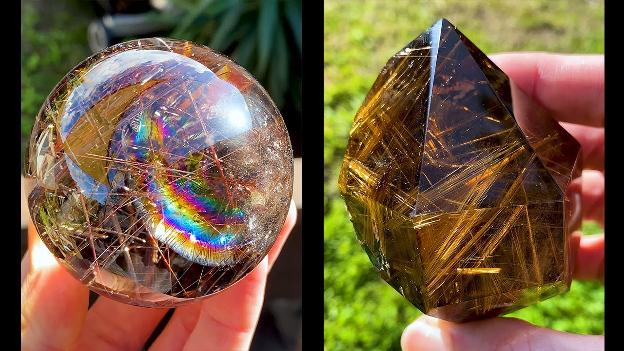 Shimmering Rutilated Quartz Crystals