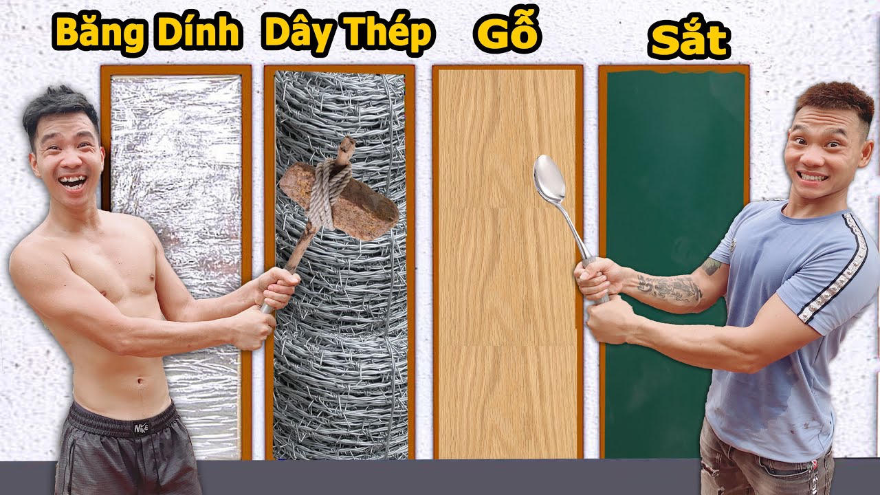 PHD | Thử Thách Vượt  Qua Các Cánh Cửa (Sắt, Băng Dính, Gỗ, Dây Thép..)Phần 2
