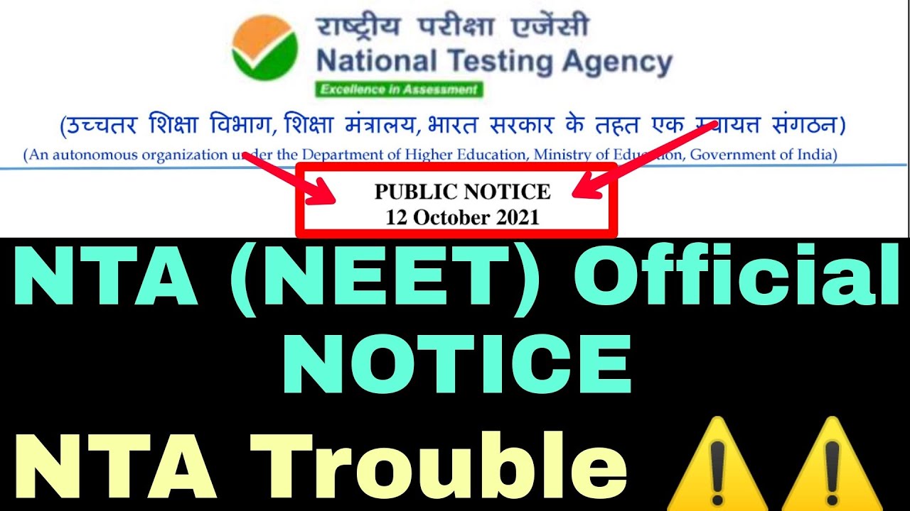 NTA (NEET) 2021 OFFICIAL NOTICE 🔥🔥🔥
