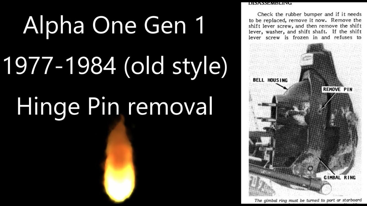 Mercruiser Alpha One Gen 1 (early model) - Hinge Pin Removal Without Expensive Tools DIY