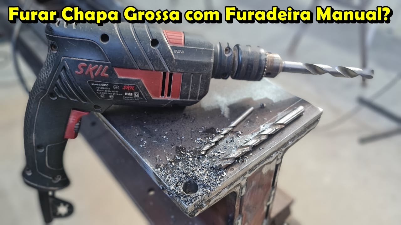 Como Furar Chapa Grossa com Furadeira Manual Sem Estragar as Brocas