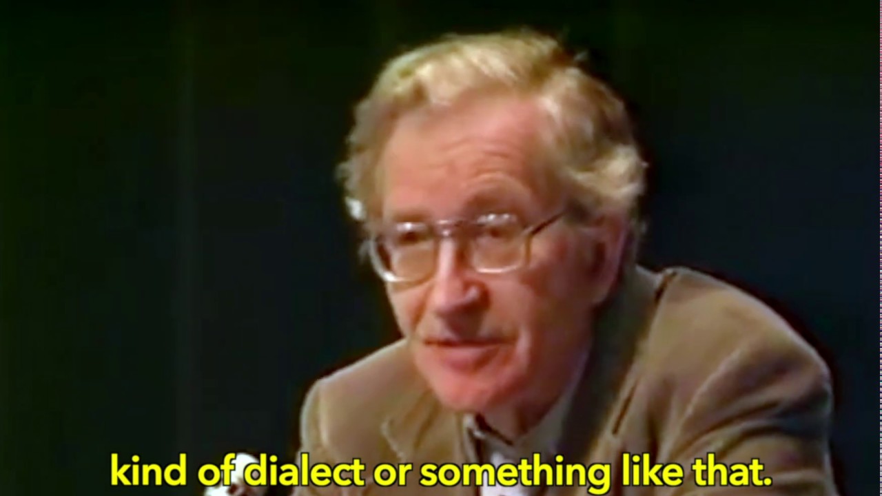 Linguist Noam Chomsky on Black English, AAVE, Ebonics, etc.