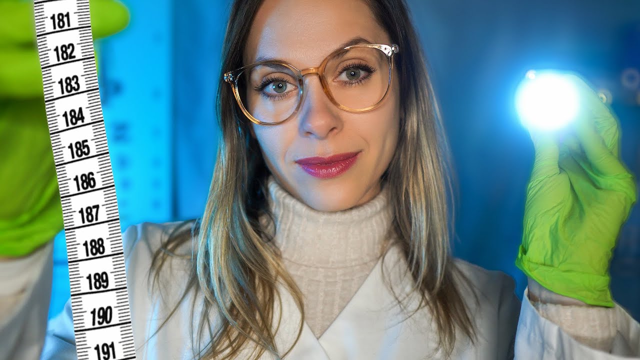 ASMR Measuring & Adjusting You | Head Turning, Bone Cracking, Ear Exam - Otoscope