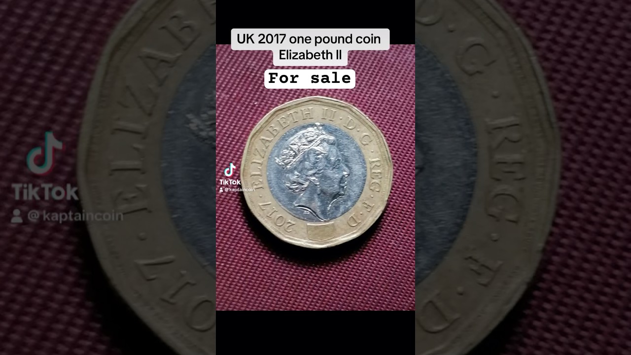 This 2017 UK Queen Elizabeth II one pound #coin #money #currency #coincollecting #collection