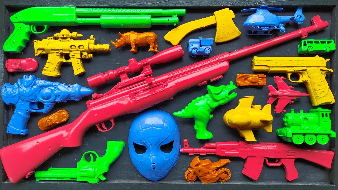 Membersihkan Nerf Shotgun, Assault Rifle, AK47, Sniper Rifle, Glock Pistol, M16, nerf speed EPS 046