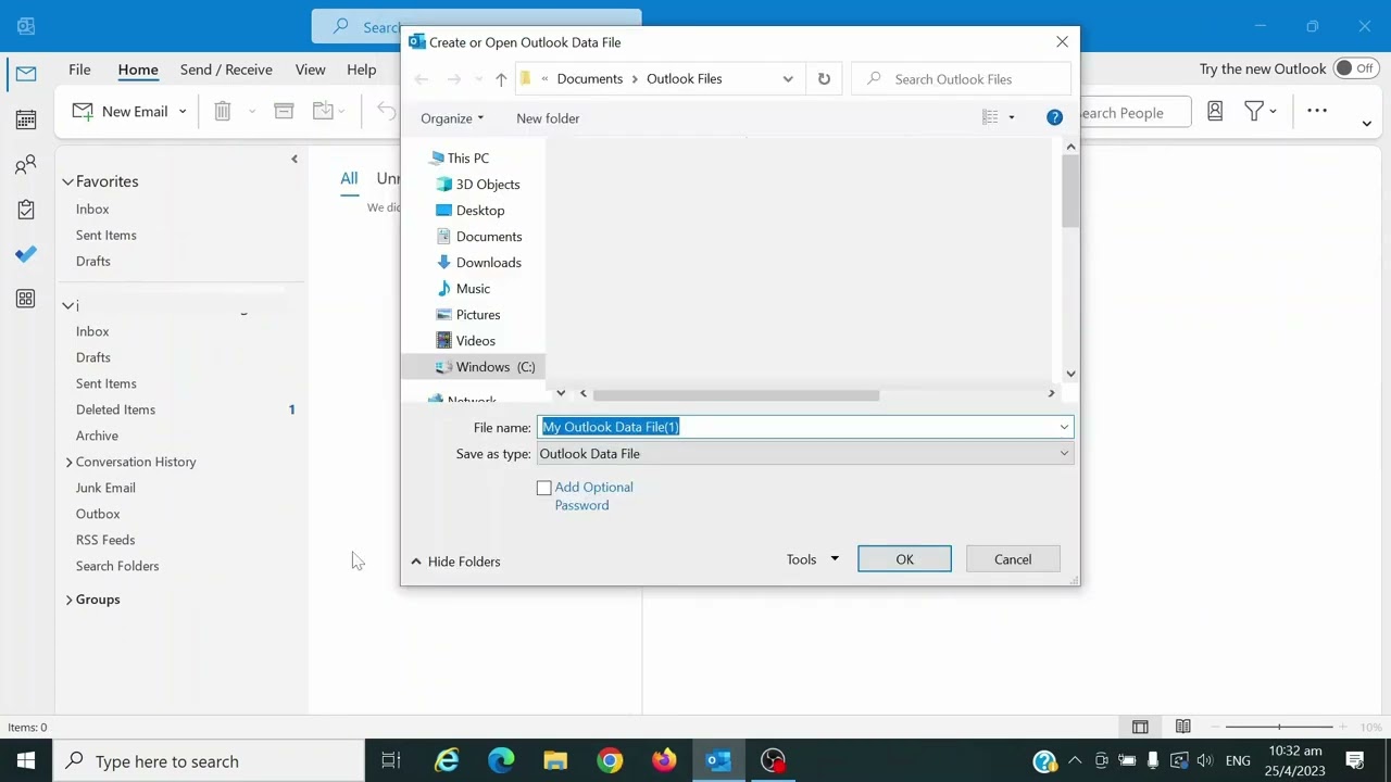 How to archive email from Outlook