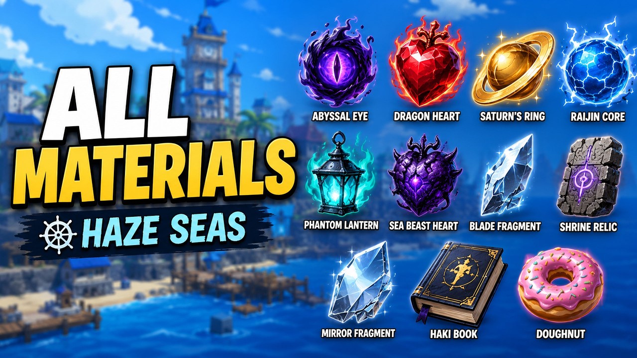 ALL MATERIALS FULL GUIDE in HAZE SEAS Roblox