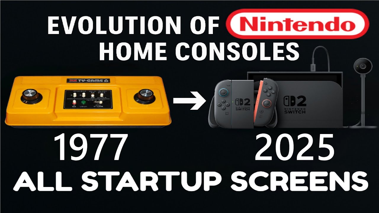 Evolution of Nintendo home Consoles (1977–2025) | All Startup Screens
