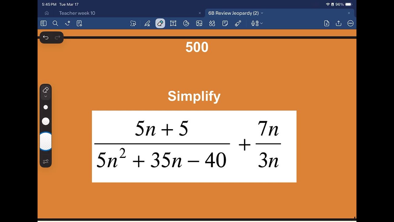 Adding Rational Expressions 500