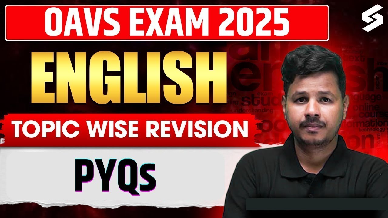 English PYQs for OAVS Exam 2025 | English Classes for  OAVS Exam by Shubham Sir