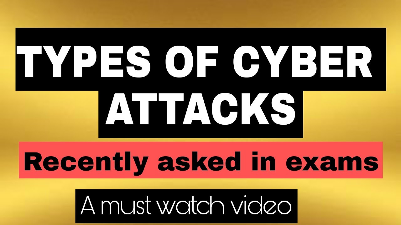 TYPES OF CYBER-ATTACKS.                                    #jkssbcomputer