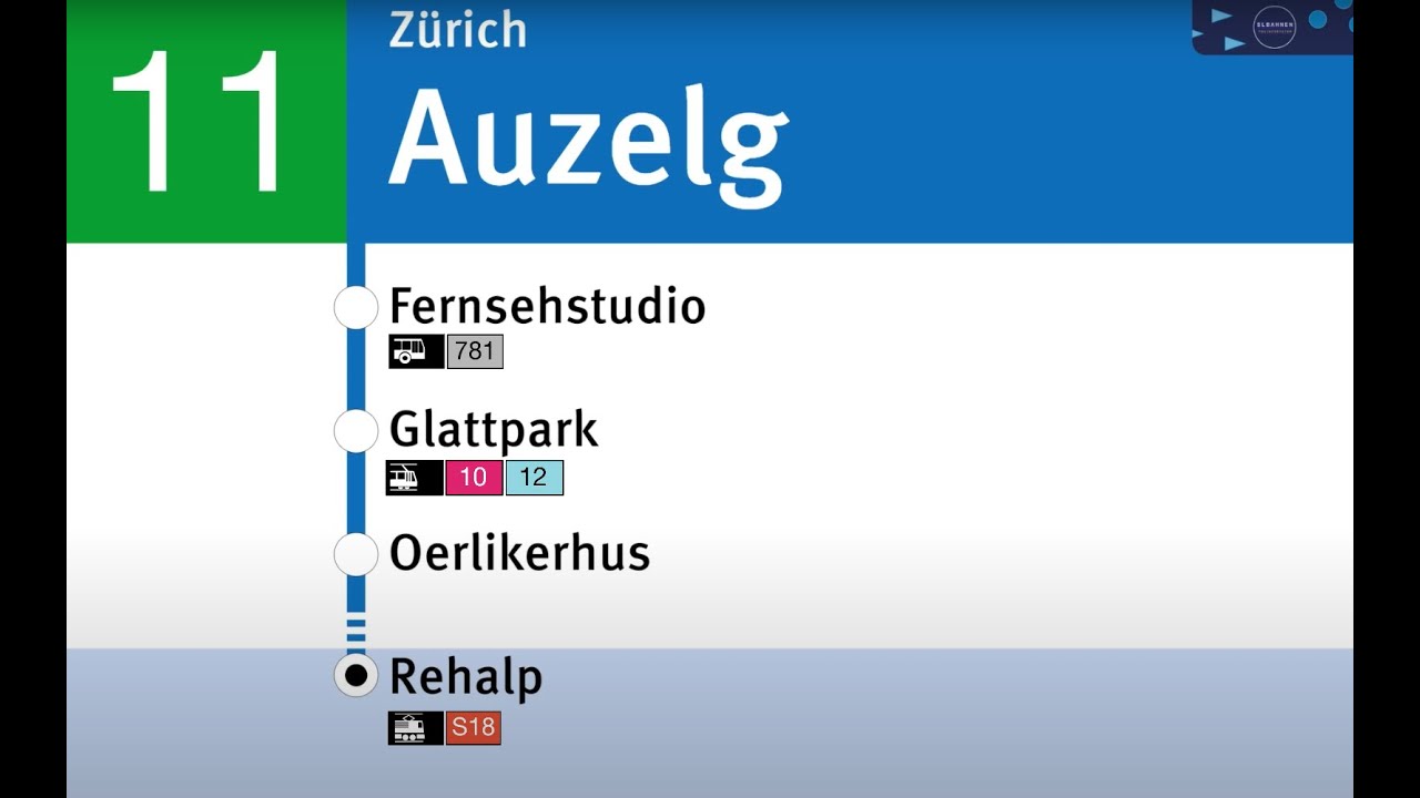 VBZ Ansagen » 11 Auzelg — Rehalp | 2024 | SLBahnen