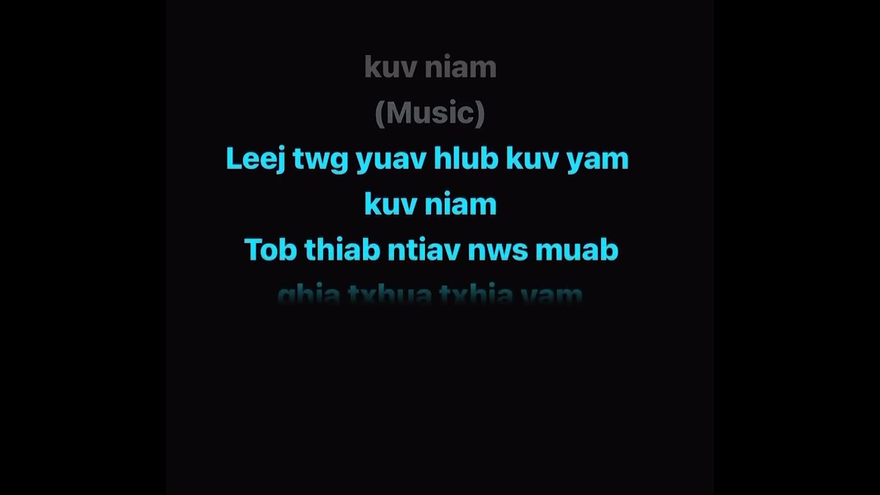Kev Hlub Ntawm Kuv Niam (Girl) Karaoke