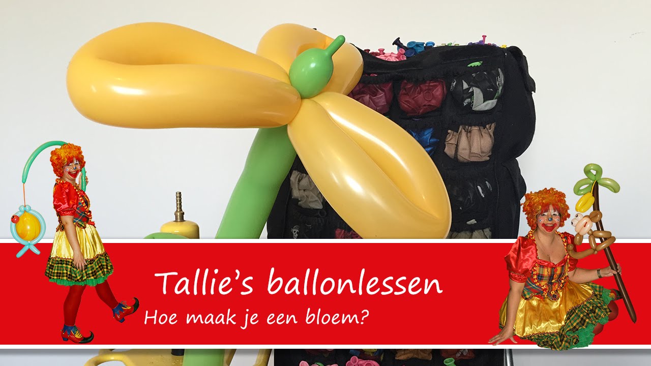 Tallie's ballonlessen - Hoe maak je een bloem? - Balloon flower how to
