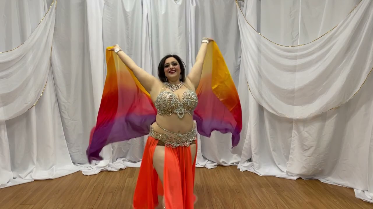 Miss Thea bellydance with veil improvisation to original music