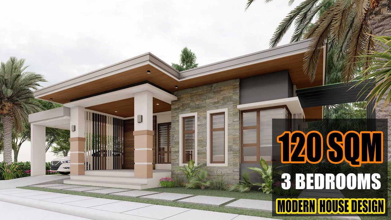 MODERN HOUSE DESIGN | 120 SQM BUNGALOW | 3 BEDROOM RESIDENCE