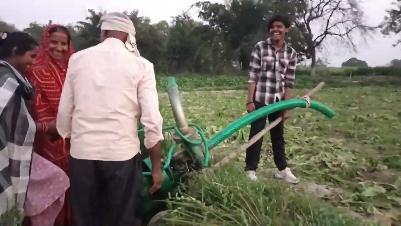 आज खेत की सिंचाई  हुई इंजन खिंचने में सब की हालत खराब✨#volg#video