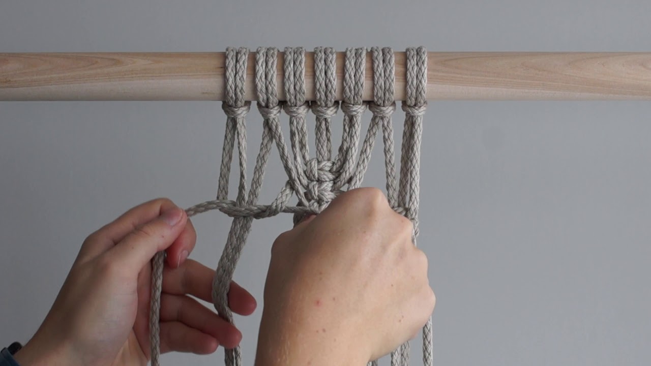 Macrame For Beginners - 28 Days of Knots! Day 26: Fish Bone Pattern