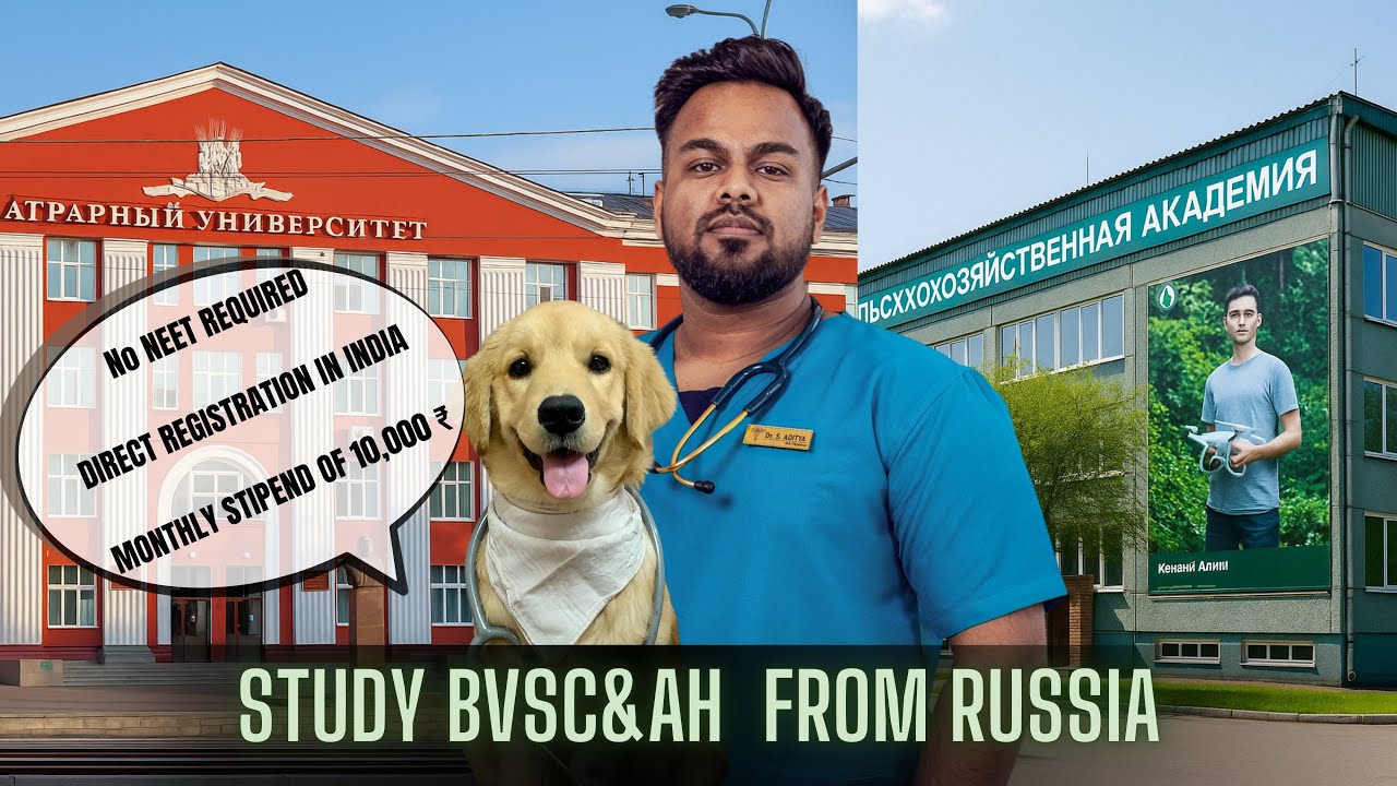 STUDY BVSC ABROAD VETERINARY IN RUSSIA 🇷🇺 ENGLISH MEDIUM #neet2025 #bvscah #veterinary #russia