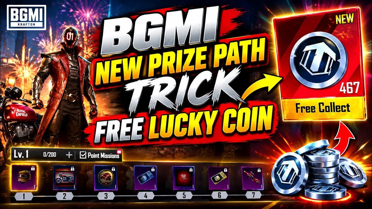 NEW PRIZE PATH TRICK | BGMI PRIZE PATH | FREE LUCKY COIN
