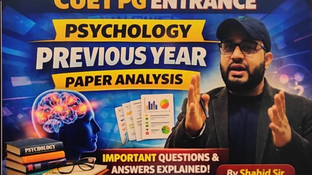 CUET PG ENTRANCE PSYCHOLOGY PREVIOUS YEAR PAPER ANALYSIS PART-I