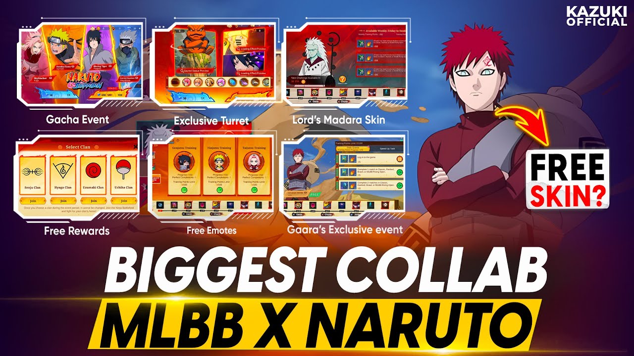 MLBB X NARUTO IS FINALLY HERE | GET FREE SKINS & MANY REWARDS