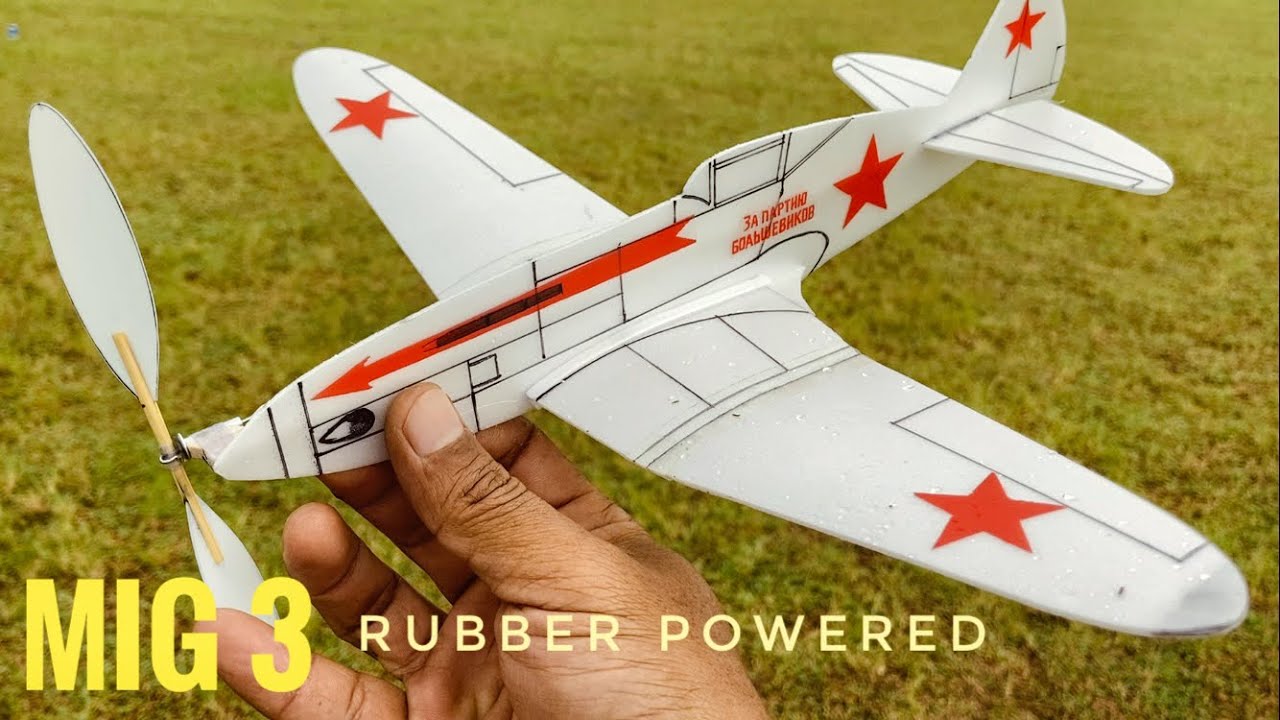 Flight Test Mig 3 Nocal Rubber Powered