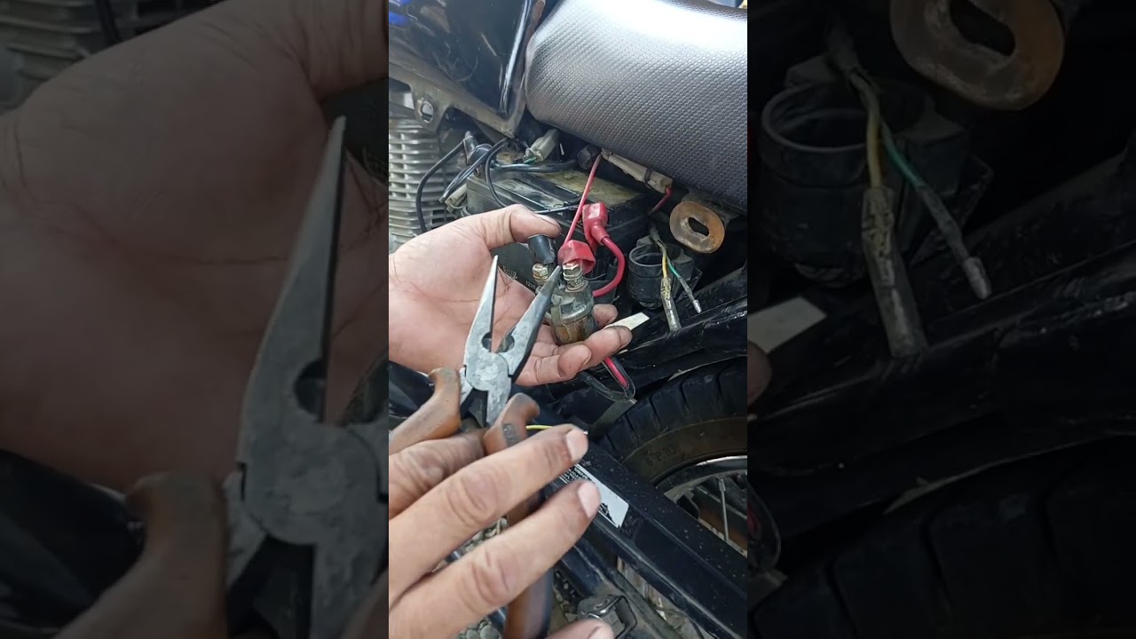How to test motorcycle starter relay #shorts #starter #relay #car #motorcycle