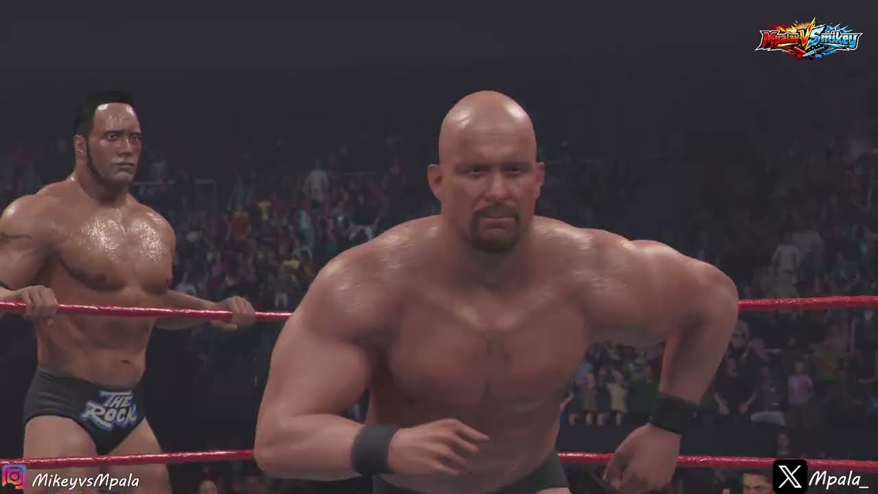 WWE 2K26 - The Rock & Mankind vs Stone Cold Steve Austin & Triple H 