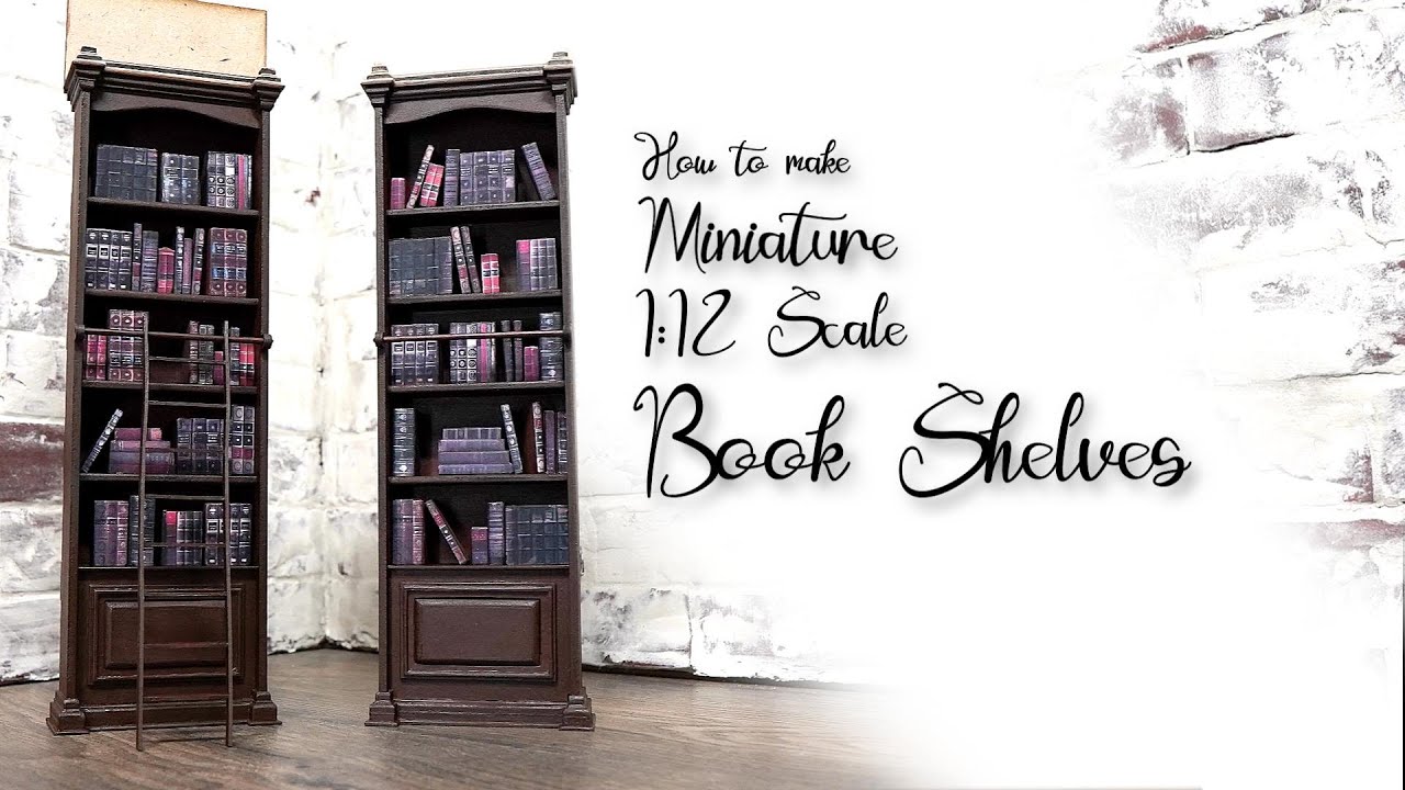 How to make a Miniature 1/12 Scale Bookshelf