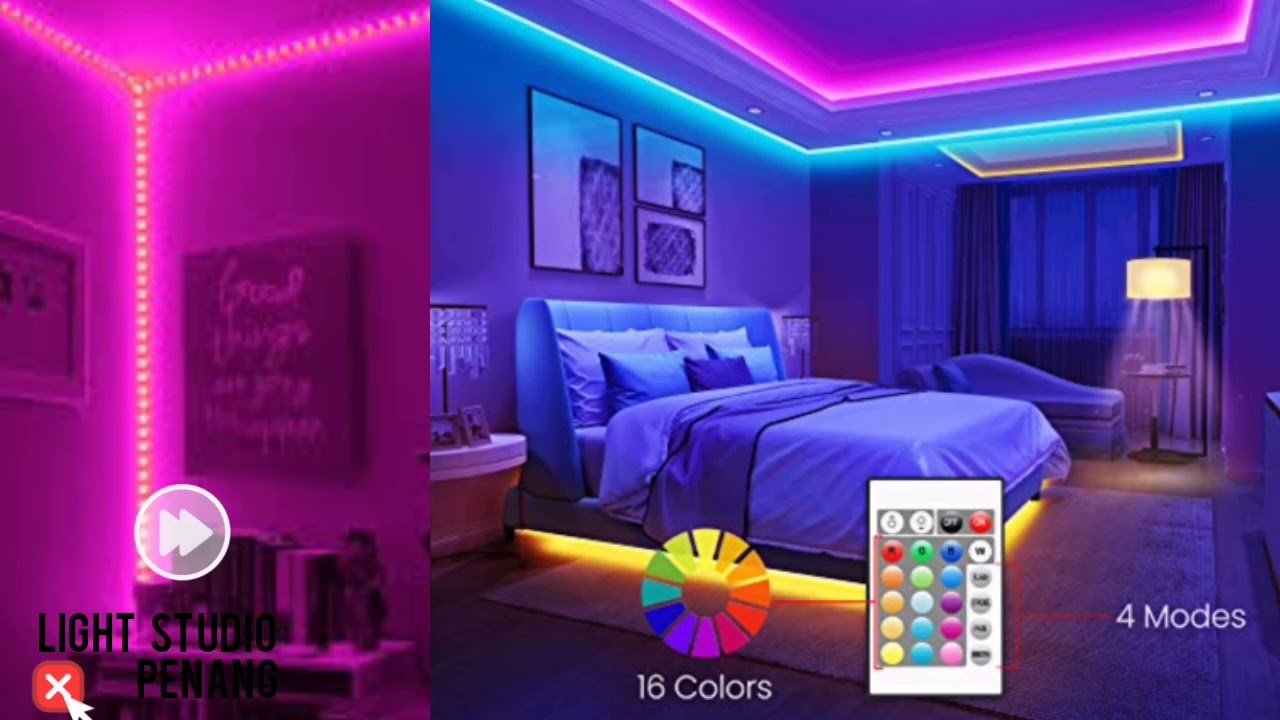 Wat is Hidden Light? T5,T8,Philips wiz LED Strip Tape,Loop Light Intro (lampu tanam Siling Plaster?