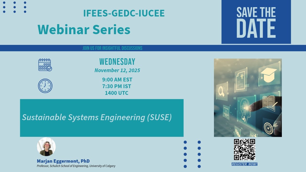 IFEES GEDC IUCEE Webinar: Sustainable Systems Engineering (SUSE)