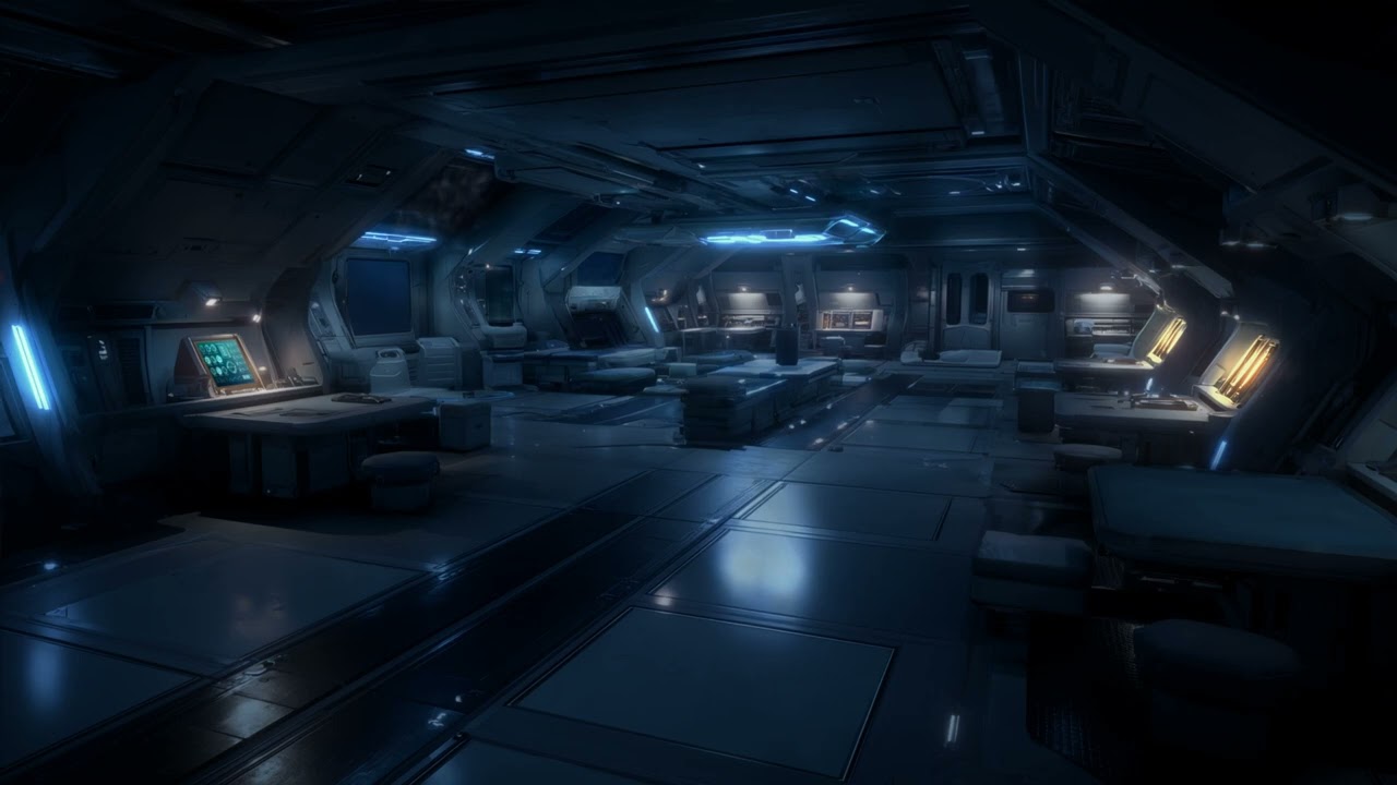 🛰️ Crew Quarters Ambience. Life Aboard KAN Spaceship Carrier Sci-Fi Ambience for Sleep, Study, Relax