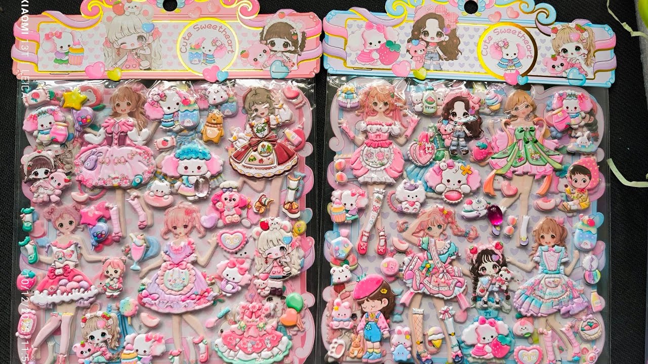 Gaming with stickers sweet girl style/ Dress up stickers